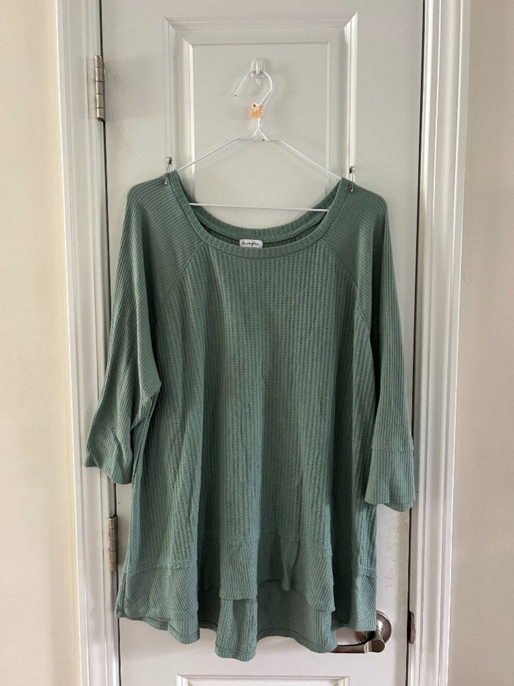 Green Waffle Knit Tee